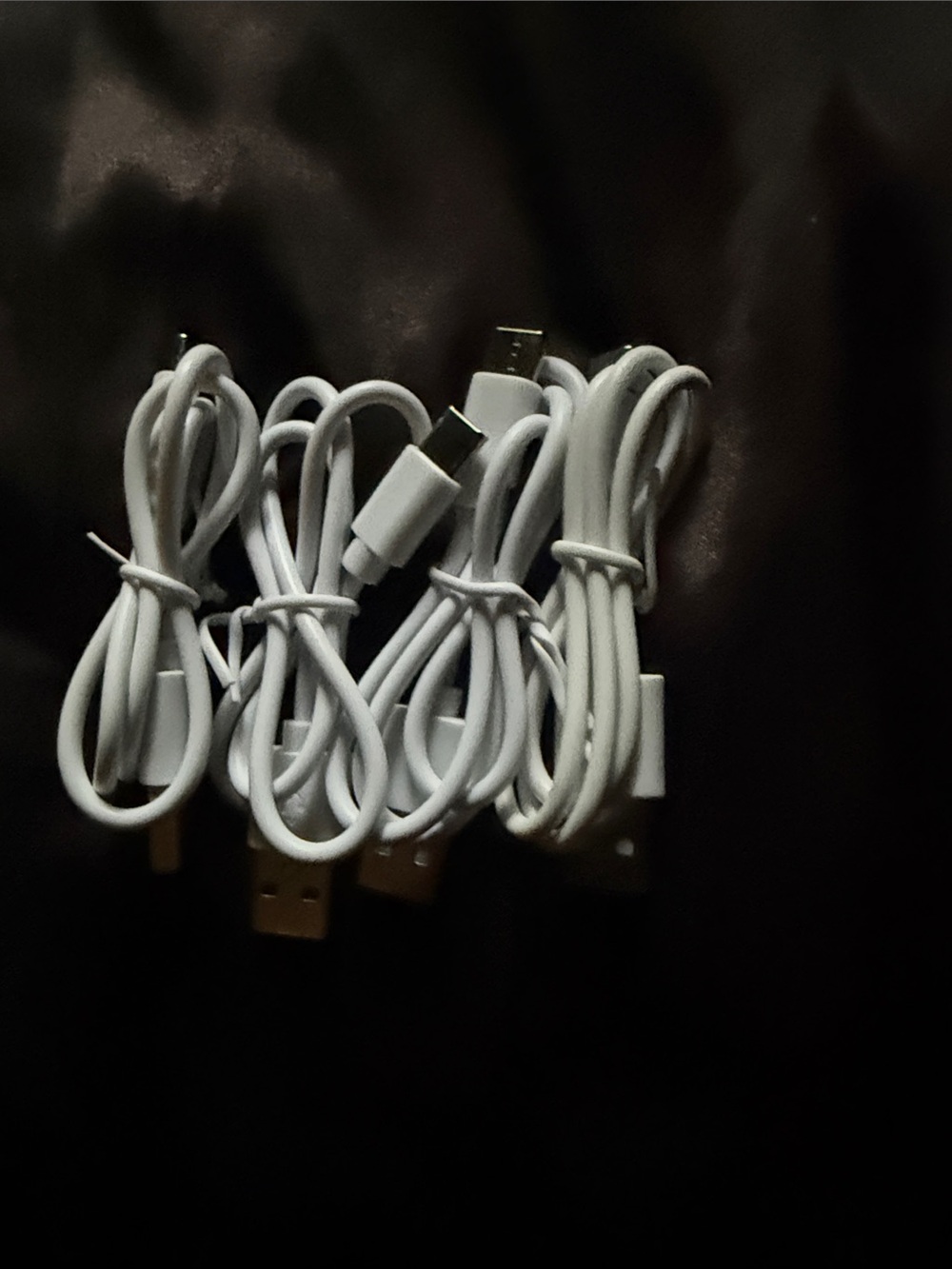 White USB-A to USB-C Charging Cables - Pack of 4